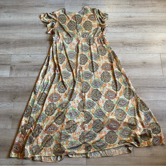 Vintage Maxi Dress House dress Mumu handmade paisley - Picture 2 of 7